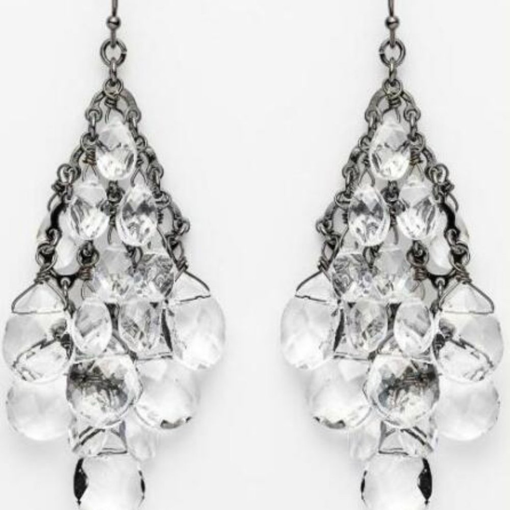 NWT Ann Taylor Chandelier Earrings Dangling Facet - Picture 3 of 7